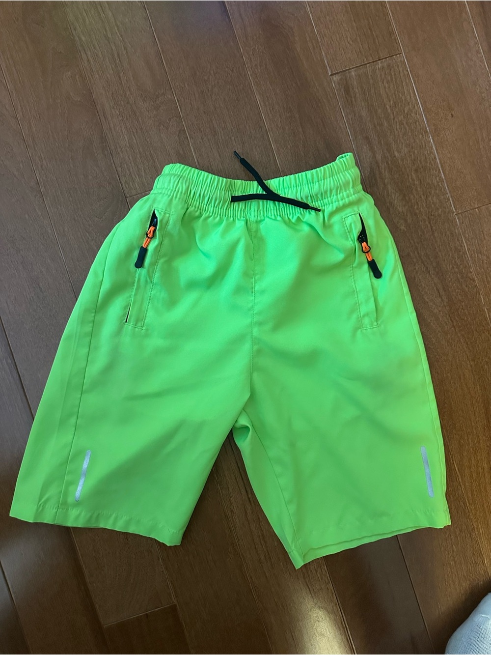 Boys Neon Green Active Shorts with Elastic Waist